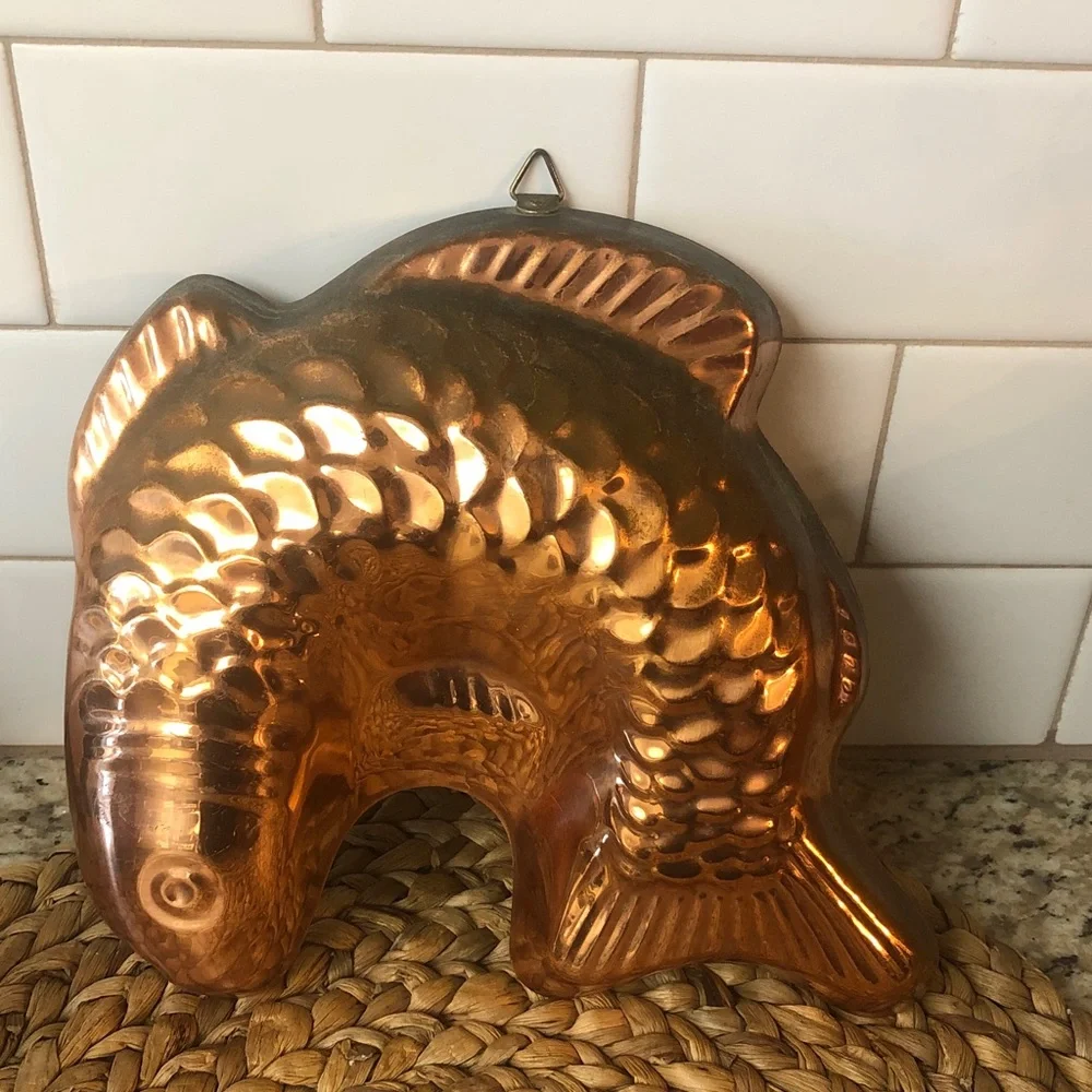 Solid Copper Fish Decorative Mold - Home Accents